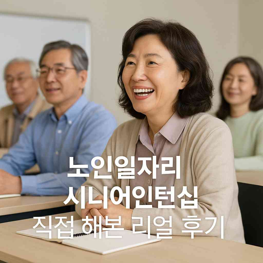 노인일자리 시니어인턴십 직접 해본 리얼 후기