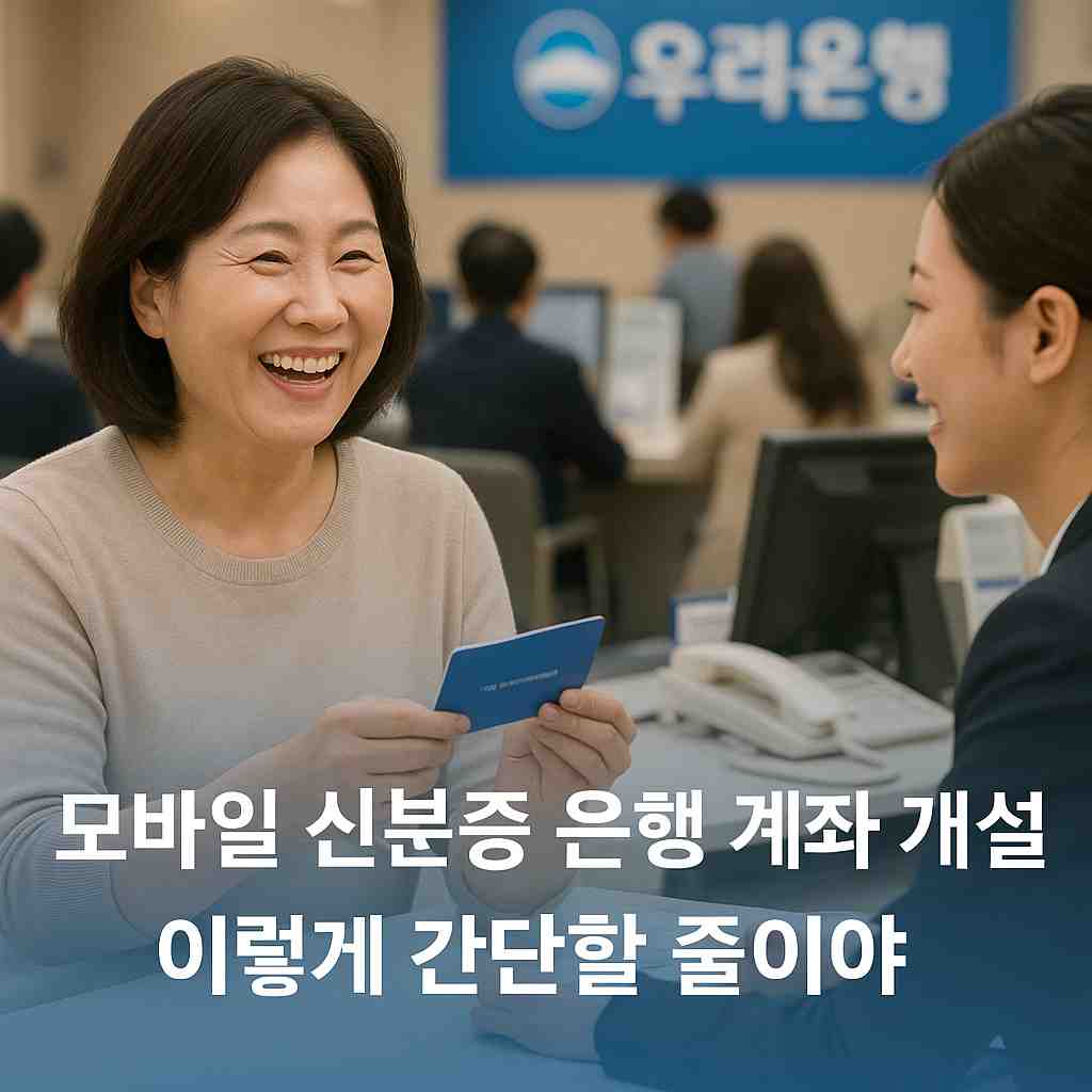 모바일 신분증 은행 계좌 개설, 이렇게 간단할 줄이야
