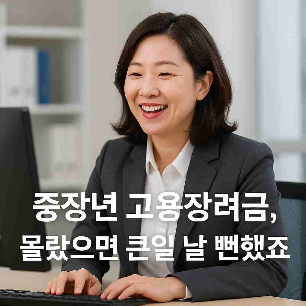 중장년 고용장려금, 몰랐으면 큰일 날 뻔했죠