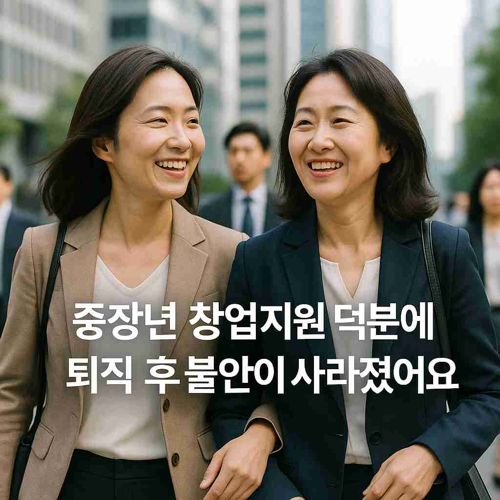 중장년 창업지원 덕분에 퇴직 후 불안이 사라졌어요