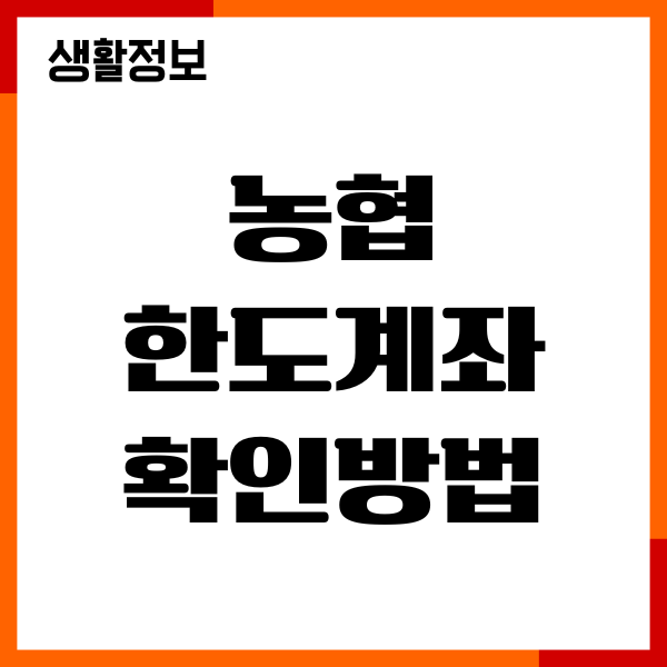 농협 한도계좌 확인방법, 변경, 이체하기, 유의사항