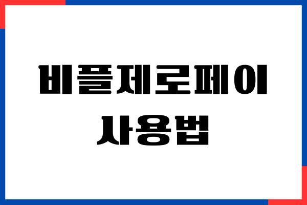 비플제로페이 사용법, 사용처, 가맹점조회, 서울페이 차이점