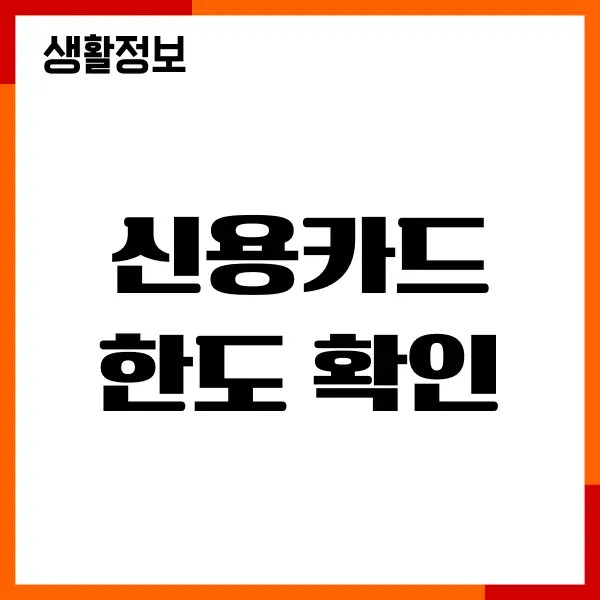 신용카드 한도 확인, 이용한도 관리, 대금결제, 신용점수
