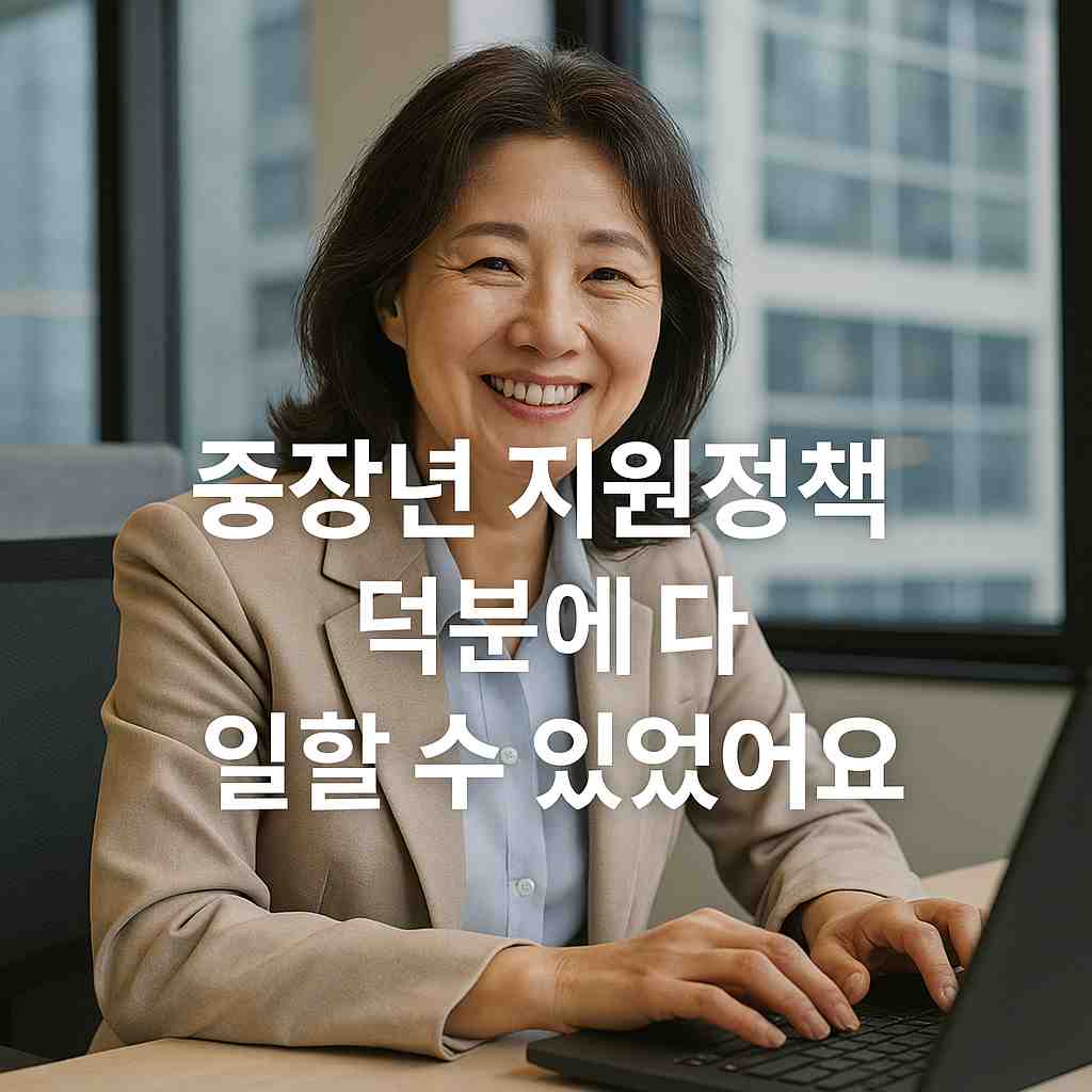 중장년 지원정책 덕분에 다시 일할 수 있었어요